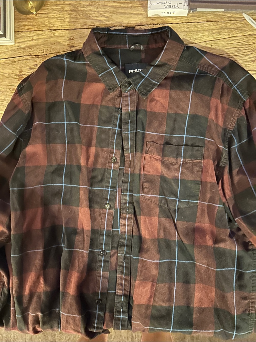 prAna Men's Plaid Button-Up Shirt